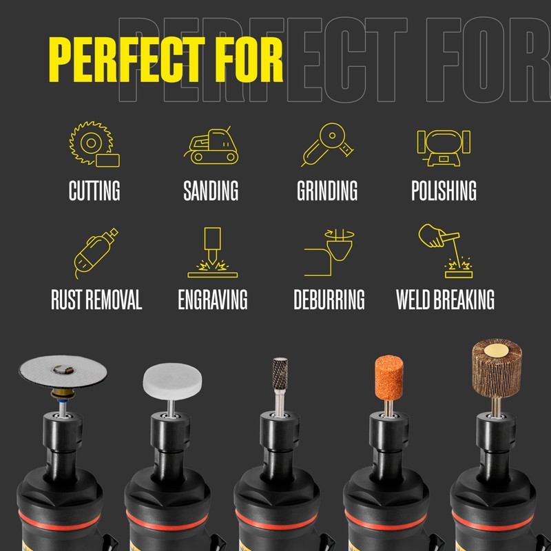 Berkling Tools BT 6322 1/4" Right Angle Air Die Grinder