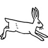 'Running Hare' Rubber Stamp - Unmounted Design for Crafting &