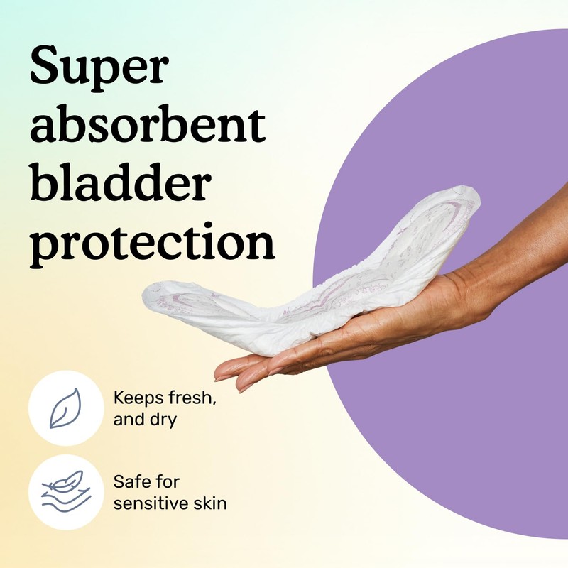 Because Incontinence Pads for Women - Maximum Absorbency, Postpartum Liners,