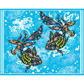 Pintoo Jigsaw Puzzles 500 Piece for Adults - The Brilliant Goldfish Beautiful Plastic Puzzle for Home Decor Zero Dust Easy Storage [H1771]