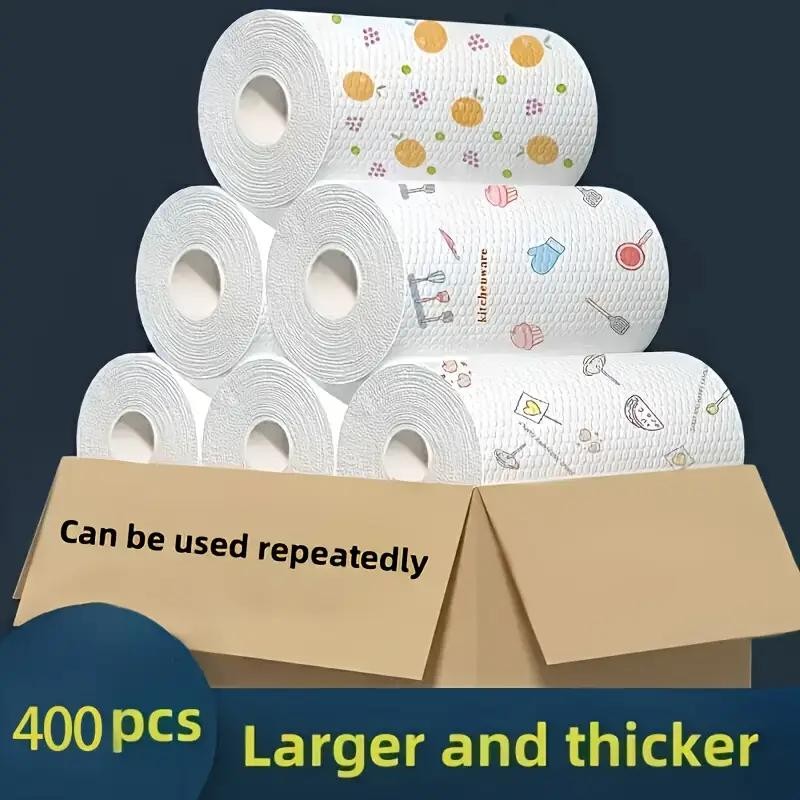 50/100/200/400pcs Disposable Cleaning Wipes | Non-woven PET Fabric Kitchen Towels,