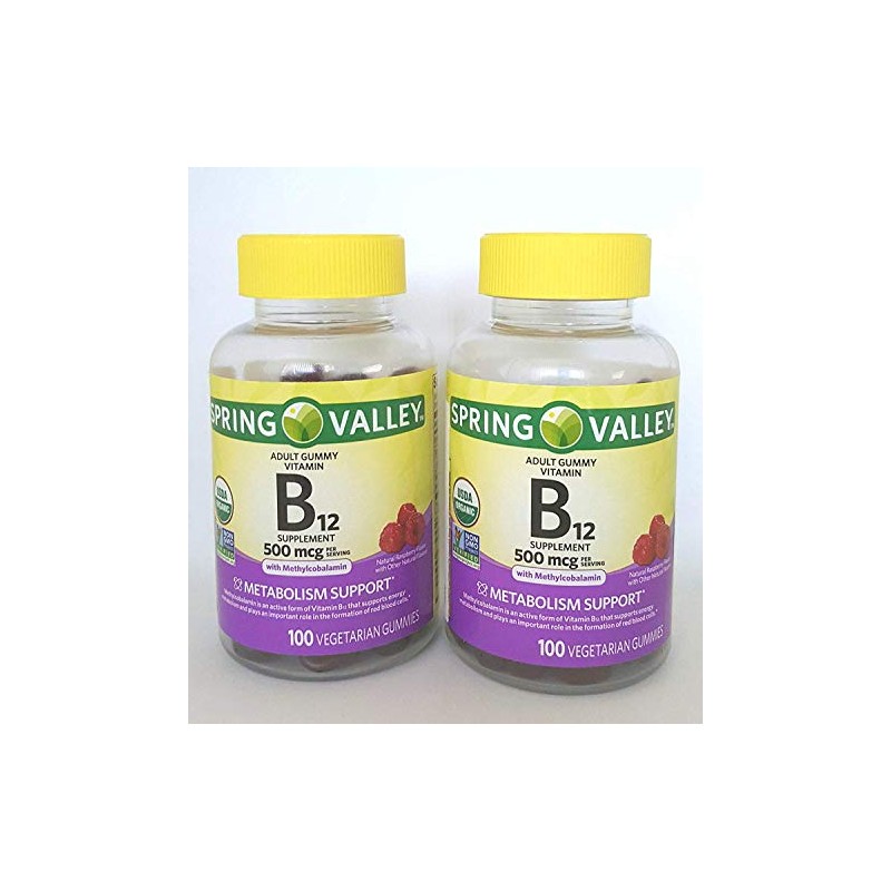 SPRING VALLEY B12, 500 MCG, 200 Gummies
