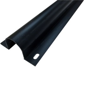Electriduct 1/2" Plastic Flanged Wire Guard Cable Raceway - 58 Inch Stick - Black