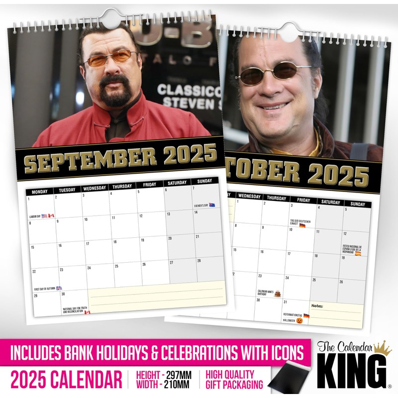 The Calendar King // Steven Seagal - A4 Size 2025