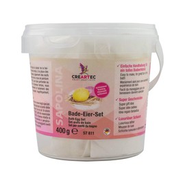 CREARTEC Bath Eggs Set / Creative Set "Foaming" - for Making Your Own Bath Eggs - Soothing Refreshment for the Skin - 400 g Bucket - Made in Germany