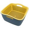 LNQ LUNIQI Double-layer Draining Basket Plastic Fruits Vegetable Washing Basket