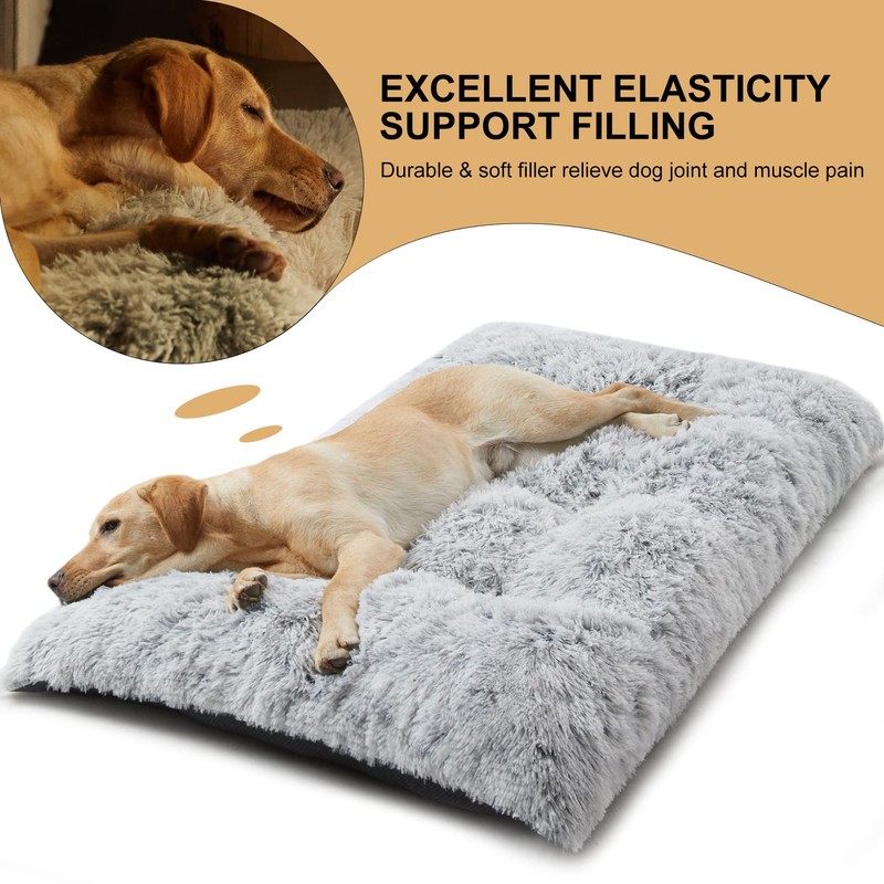 BFPETHOME Dog Beds for Large Dogs, Plush Dog Crate Bed