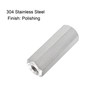 sourcing map M6 x 1.0-Pitch 30mm Length 304 Stainless Steel