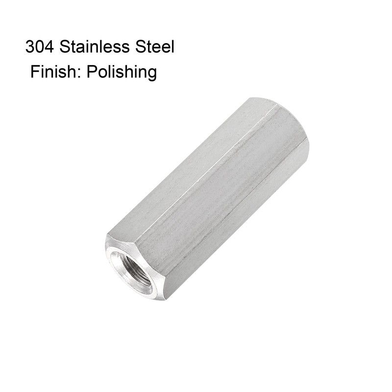 sourcing map M6 x 1.0-Pitch 30mm Length 304 Stainless Steel