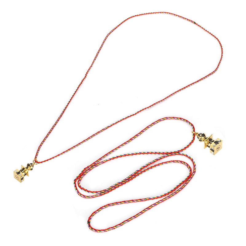 2Pcs Buddhist Pendant Vairocana Stupa Shaped Buddhism Necklace Clothing Bag