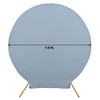 Tableclothsfactory 7.5ft Matte Dusty Blue Round Spandex Fit Wedding Arch