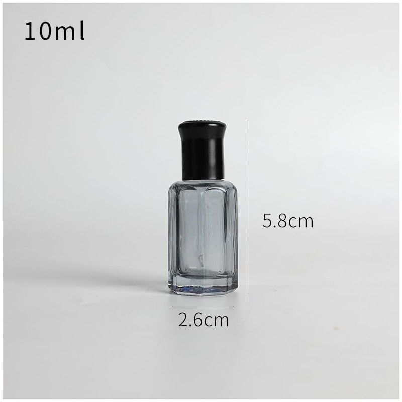 Black Glass Roll On Bottle,Empty Refillable Glass Perfume Roller Bottle,Mini