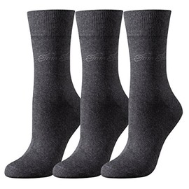 Tom Tailor Women's Calf Socks, 9703 / Tom Tailor basic socks 3 pack, Grey (Anthracite Melange - 620), 6/8 (Manufacturer size: 39-42)