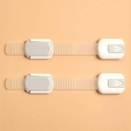 Adjustable Door Safety Lock Strap 2-piece set (Gray)