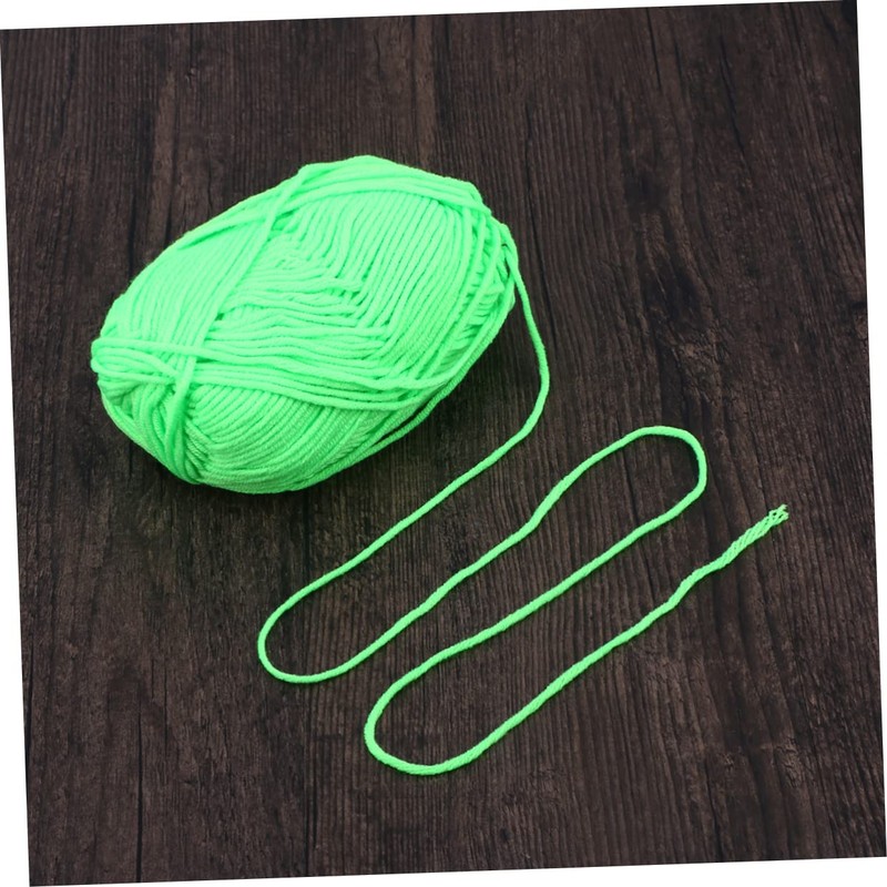 TEHAUX 50g Fluorescent Cotton Yarn Soft Chunky Knitting Yarn for