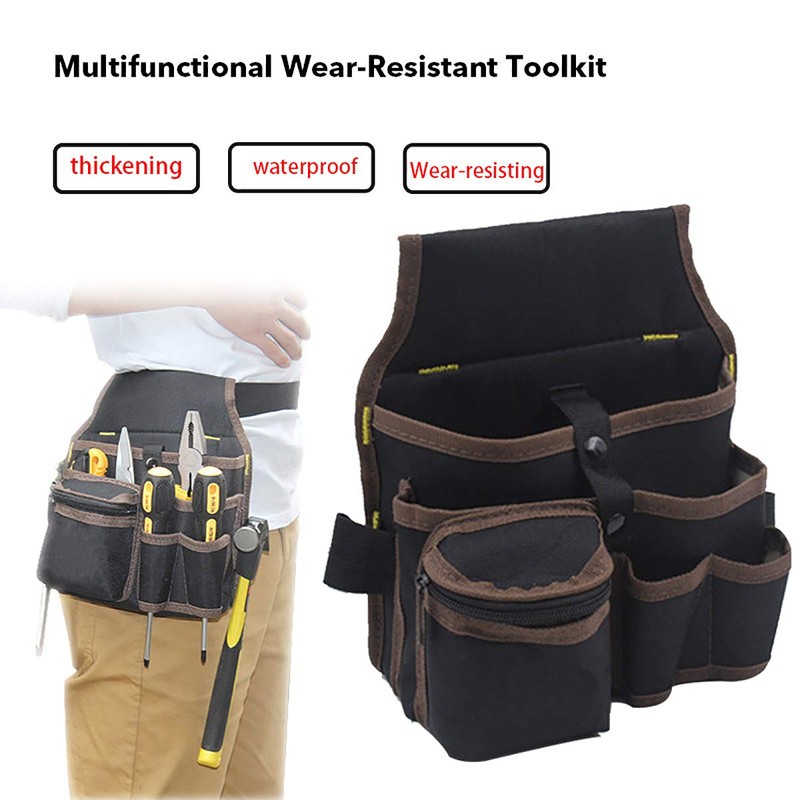 Waterproof Wear-Resistant Oxford Canvas Material Thickened Tool Bag with Adjustable