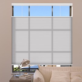 MYshade Top Down Bottom Up Shades Light Filtering Shade Cordless Blinds for Indoor Windows Honeycomb Cellular Sheer Window Blinds & Shades Easy to Install 42" W X 72" H (Grey)