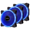 EZDIY-FAB 120mm PWM Blue Single Ring Fan, Blue LED PWM
