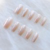 Glossy Ballerina Cat Eye Press-On False Nails, Elegant Design, Matte