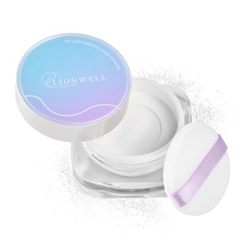 LionWell Light Weight Loose Powder, Sebum Adsorption Prevents Glare, Face Powder, Prevents Makeup from Crushing, Skin Tone Up, Transparent, Thinning, Poreless, Dull Cover, Non-Floating, Smooth