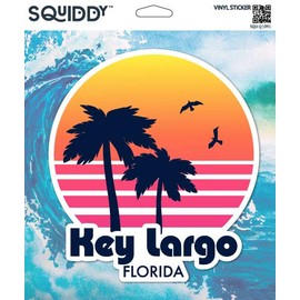 Squiddy Key Largo Florida - Vinyl Sticker Decal for Phone, Laptop, Water Bottle (3" high)