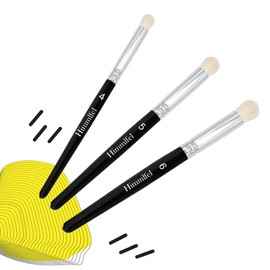 Himmlfel Dry brush Set，3 Size Dry Brush Miniature Painting，Professional Dry Brushes for Citadel Game Model,Large Medium Detailed Model,Warhammer,Hobby Art Paint Brushes for Artist and Beginner (Black)