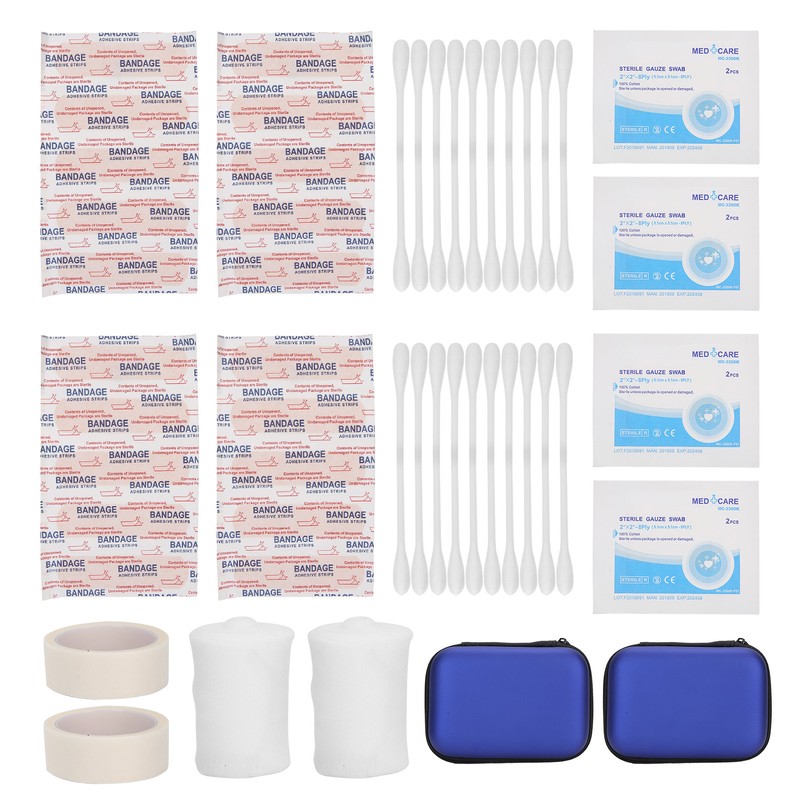2 Sets Emergency Aid Kit Outdoor Household Bandage Dressing Gauze