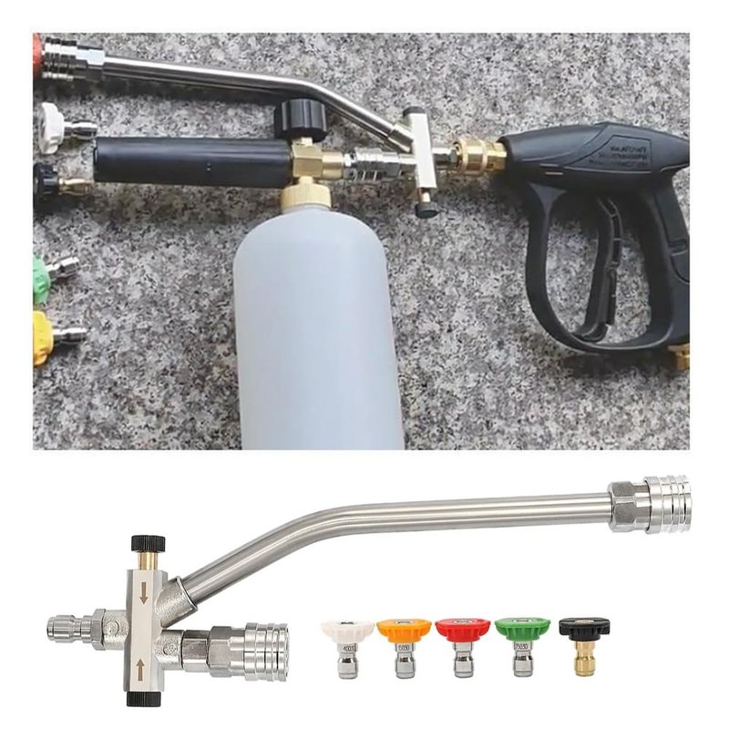 xinyee Foam Cannon Dual-Connector Accessory, Pressure Washer Double Tip Attachment