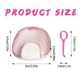 1 braces box, 1 braces remover, mouth guard box, fixed box, pink, denture container, denture box, dental souvenir box