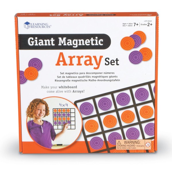 Learning Resources Giant Magnetic Array Set - Math Teacher and Classroom Supplies, Homeschool Math Tools