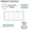 Tandefio 2 Pk 10''x23'' White Flush Mount Shed Window with