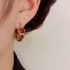 Retro Huggie Earrings Women Jewelry with Zircon Circular Earrings Ear