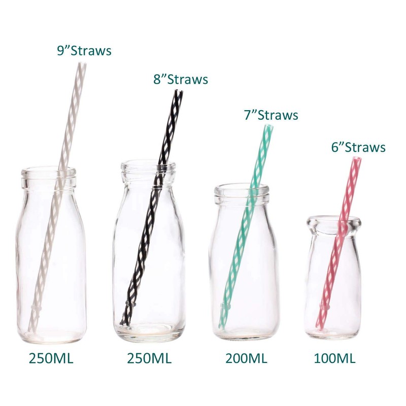Dakoufish 12 Piece 7 Inch Reusable Plastic Thick Drinking Straws