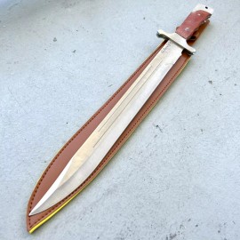 ElitEdge 18" FULL TANG WOOD HANDLE SURVIVAL MACHETE Sword Combat Knife Medieval Hunting