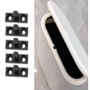 10Sets Black Plastic Trash Can Lid Lock Buckles Universal Waste