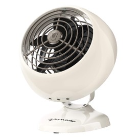 Vornado VFAN™ Mini Classic Vintage Fan, Retro Metal Air Circulator, For Desk & Bedside, 2 Speeds, Adjustable Tilt, Personal Cooling with Targeted Airflow, Quiet Fan, Vintage White
