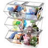 Yerliker Clear Plastic Storage Bins with Lids Large Stackable Pantry