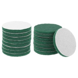 sourcing map 16pcs Scrubber Scouring Pads 180 Grits 4 Inch Drill Power Brush Hoop and Loop Surface Conditioning Disc Drill Scuffing Disc Scrub Pads for Home Kitchen Cleaning, Green