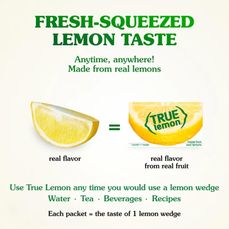 TRUE LEMON Water Enhancer, Bulk Dispenser, 0 Calorie Drink Mix