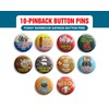 Creanoso Funny Barbecue Sayings Button Pins (1-Set X 10 Buttons)