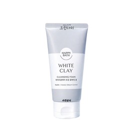 Happy Bath Foam White Clay Pore Cleansing Foam, 150g, 1 pack / 해피바스 폼 화이트클레이 모공 클렌징 폼, 150g, 1개