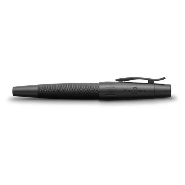 Faber-Castell E-Motion Fountain Pen, Medium Nib (M), Pure Black (FC148620)