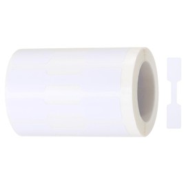 QUARKZMAN 1 Rolle Danke Blanko Manipulationssichere Etiketten 0,47x2,36 Zoll Selbstklebende Hantelform-Aufkleber für Kaffeetasse, Aufbewahrungsglas, 500 Stück/Rolle Weiß