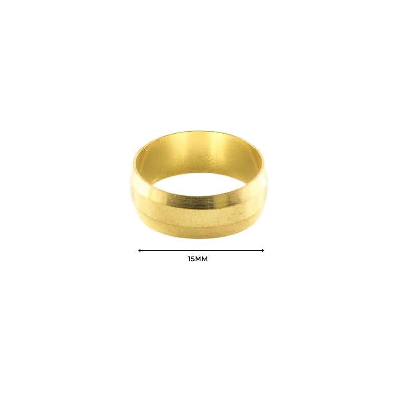 15mm Compression Brass Olives - Pack of 10 (15MM)