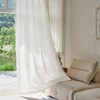 Extra Long Pinch Pleated Natural Cream Linen Curtains 144 Inches