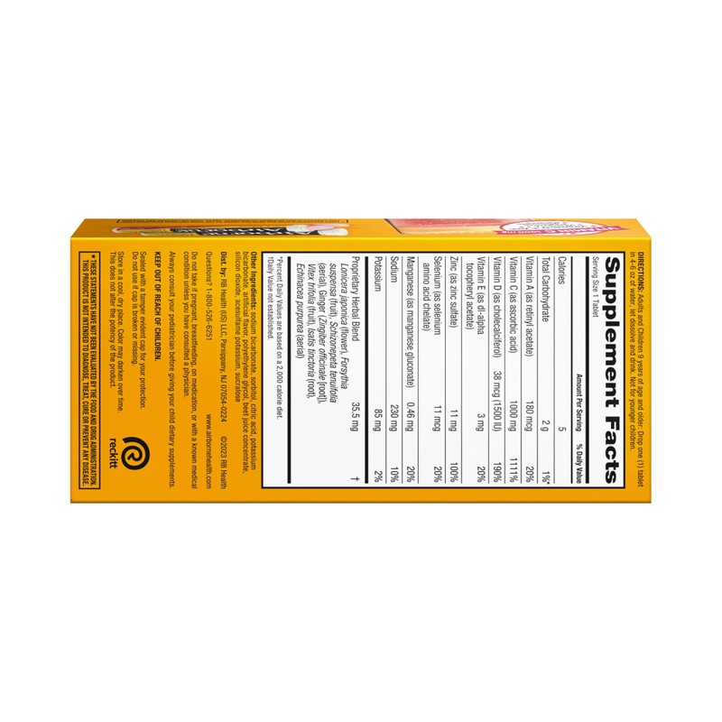 Airborne 1000mg Vitamin C + Zinc Immune Support Supplement Chewable