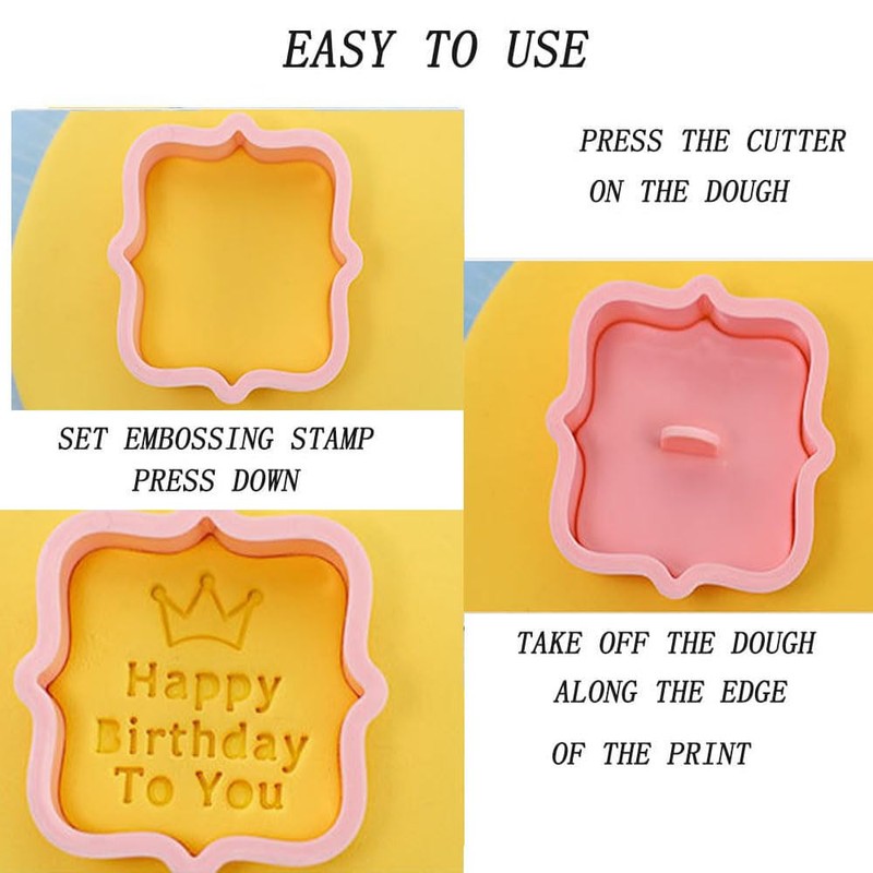 8pcs 3D Easter Cookie Cutter Set, Cookie Mold,Cute Cartoon Shapes