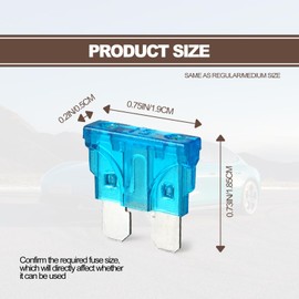 20Pcs 15 Amp Standard Car Fuses, Automotive Replacement Fuses (ATO/APR/ATS), Mini Blade Style Fuses Compatible with RV, Automotive, Trucks, Motorcycle, Camper, SUV, Boat(15 AMP/32V)