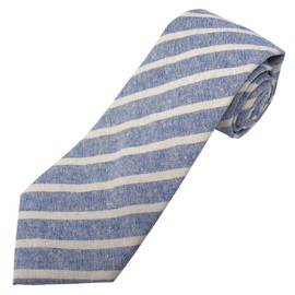 Jacob Alexander Men's Emery Variegated Diagonal Stripe Regular Length Neck Tie - Denim