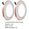 AONUOAO 7/32 Inch Black Lined Copper Foil Tape for Stained